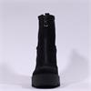 Marco Moreo Liege Front Zip Wedge Boot - Black Suede